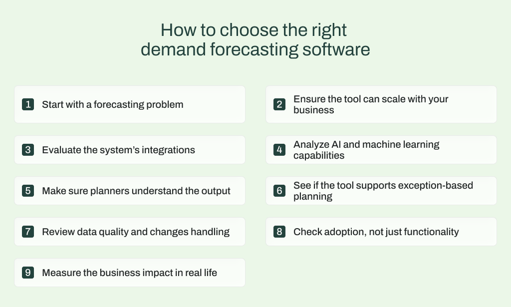 How to choose the right demand forecasting software